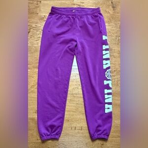 PINK VS Purple Logo Jogger Sweatpants XS EUC
